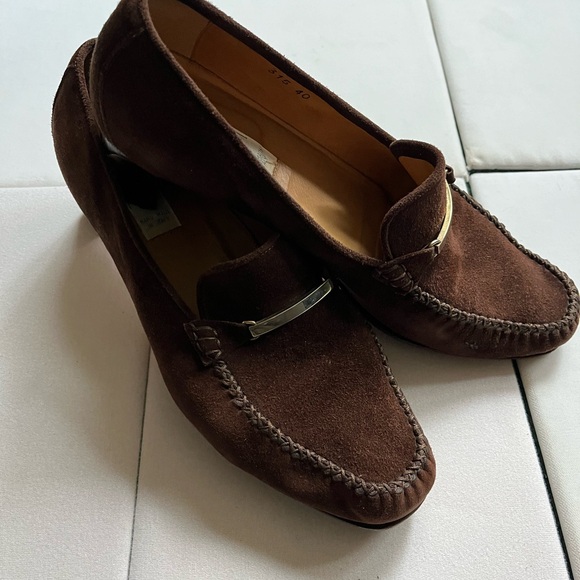 GALO brown suede heels, size 40 - Picture 1 of 8